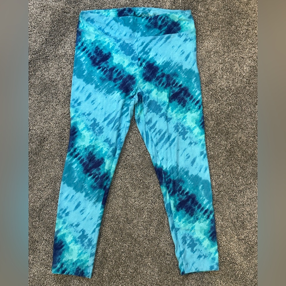 Wide waistband & Super Soft Vibrant Blue Tie-Dye Leggings | S | Like New - Picture 13 of 17